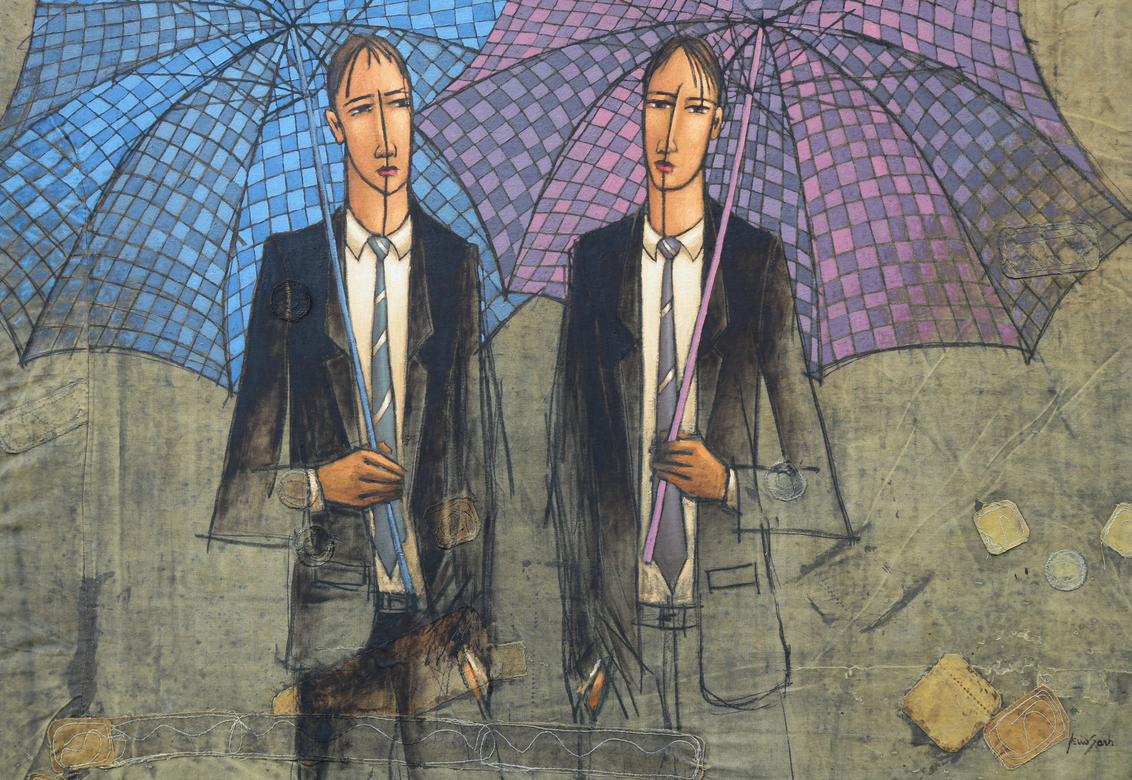 Double Umbrella (80x150cm) AAS 2892 - Metal