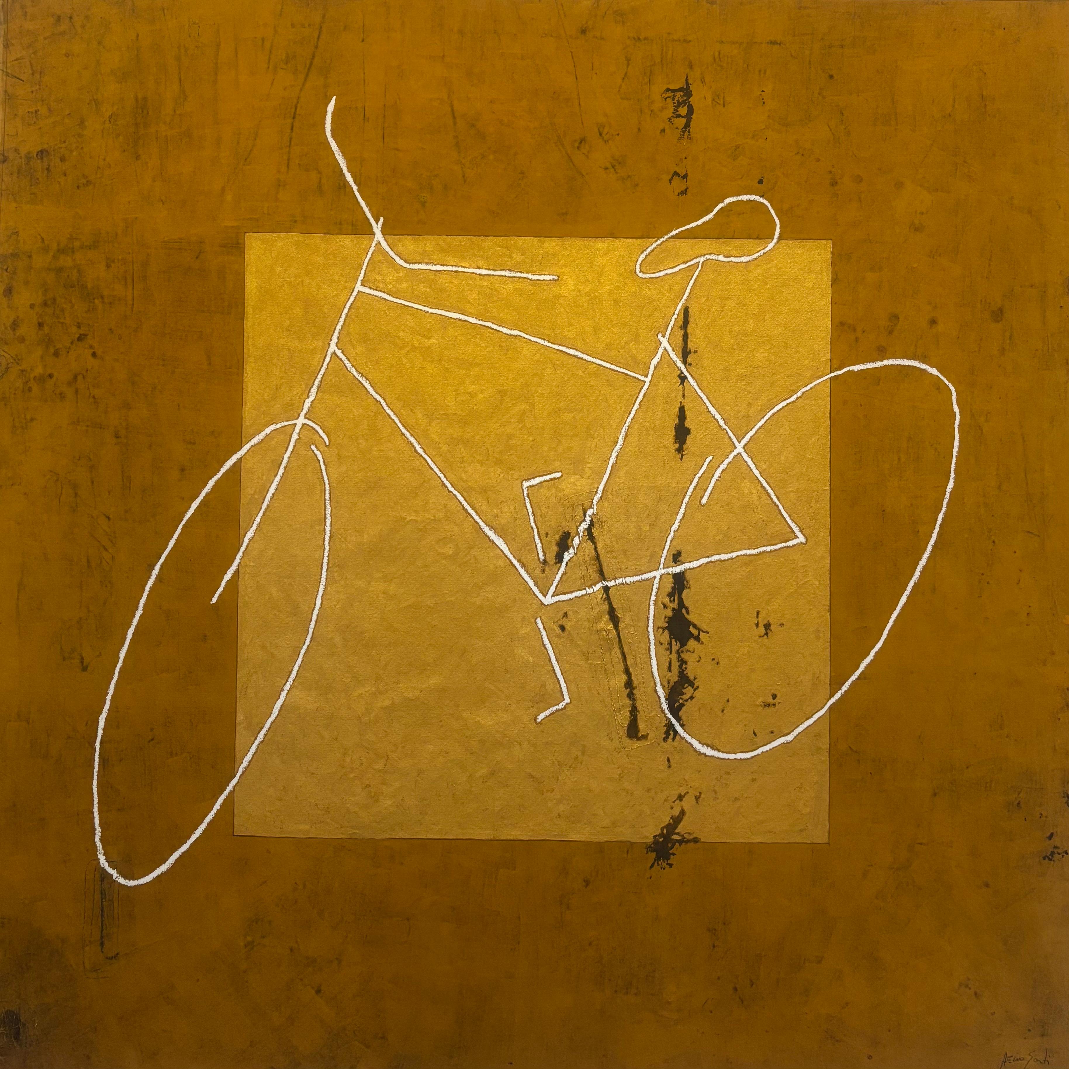 Caminho Dourado (170x170cm) - AAS 4267 - obra original